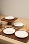 Hermia MOD15DUS6730P02 Juego de 6 Fuentes de Porcelana Color Crema 15x15cm
